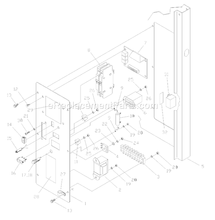 Page B Diagram and Parts List for 1810-0  Briggs and Stratton Generator